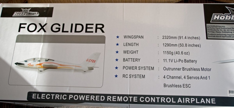 Hobby King FOX EPO GliderHobby