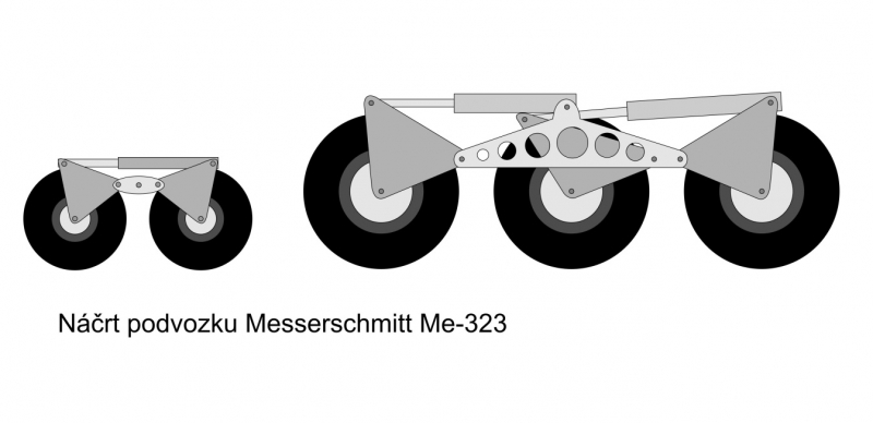 Podvozek Messerschmitt Me-323E Gigant
