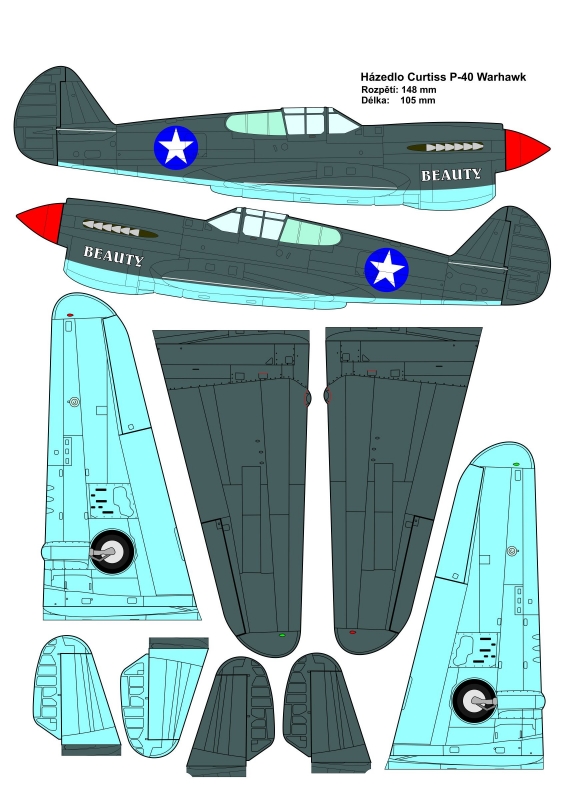 Házedlo Curtiss P-40 Warhawk